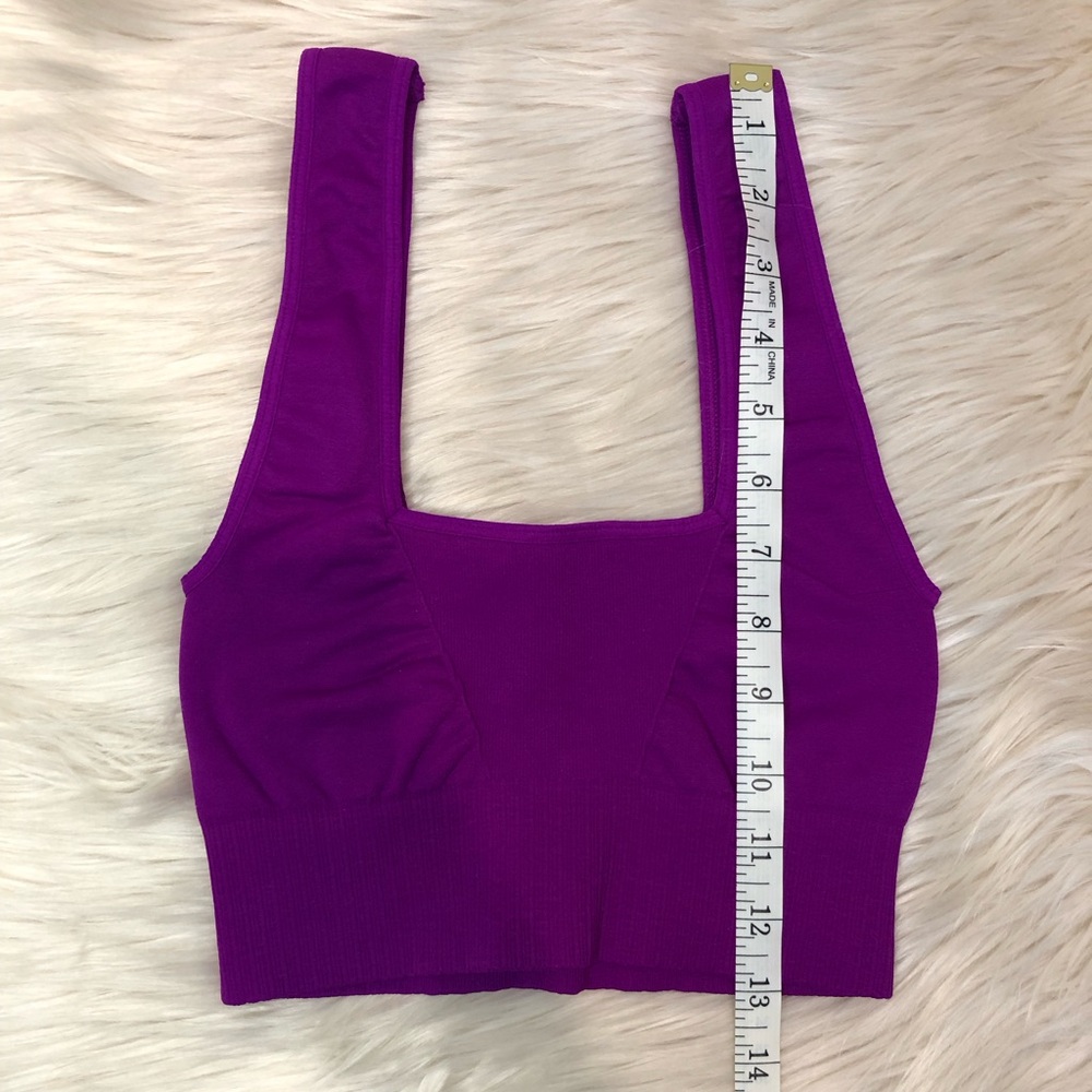 FREE PEOPLE Good Karma Square Neck Bra Crop Top XS/S - Picture 9 of 9